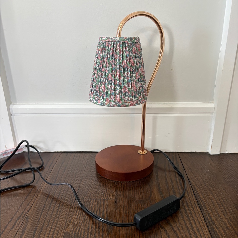 Floral Pleated Shade Candle Warmer